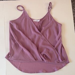 Lush Women's Lavender faux Wrap Tank